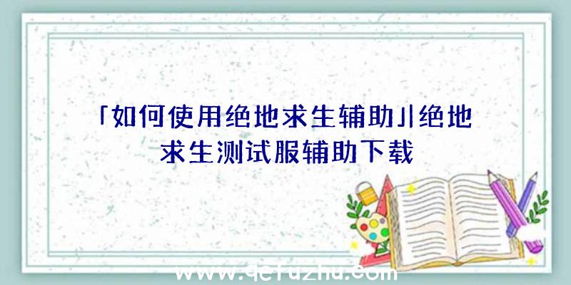 「如何使用绝地求生辅助」|绝地求生测试服辅助下载